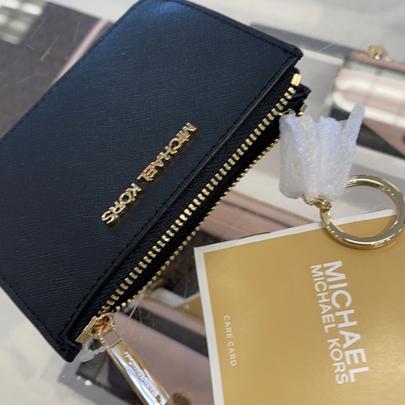 Michael Kors Jet Set Travel Small Leather Top Zip Coin Pouch With ID - Picture 3 of 11